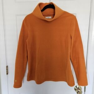 Dudley Stephens Vibrant Orange Cowl Neck Sweater